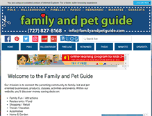 Tablet Screenshot of familyandpetguide.com